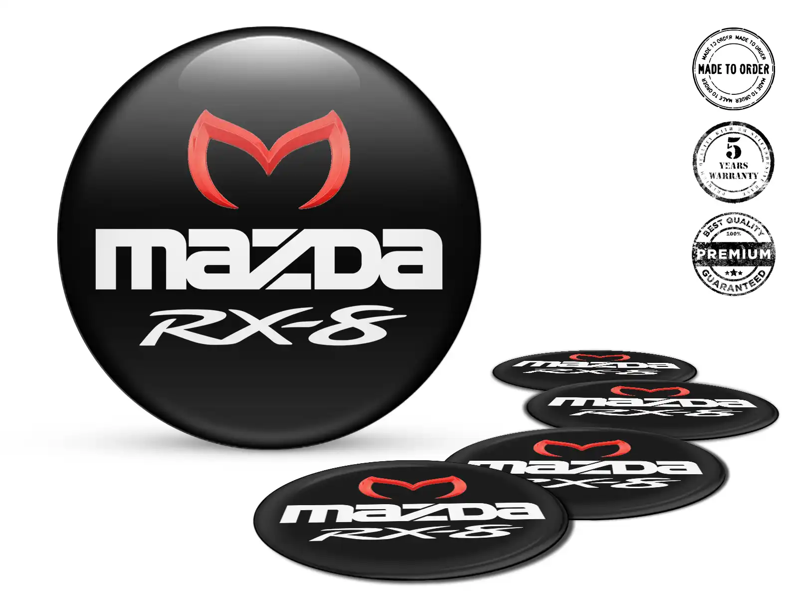 Mazda Insignia de Rueda Edición Etiquetas de Resina Bombada